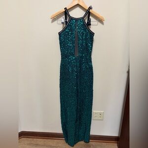 Weissman Dance Green Pantsuit with embellishments